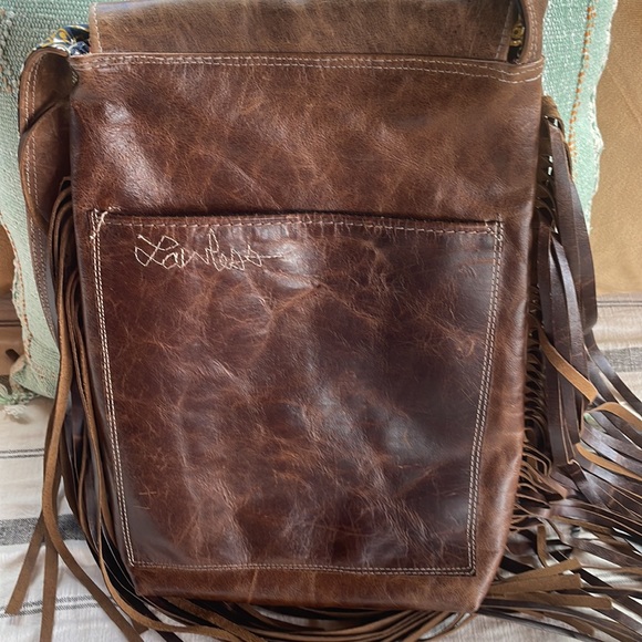 *SOLD* Moon Phase Leather Crossbody Bag - OOOIK!!! 🩵🌖 - Picture 6 of 8